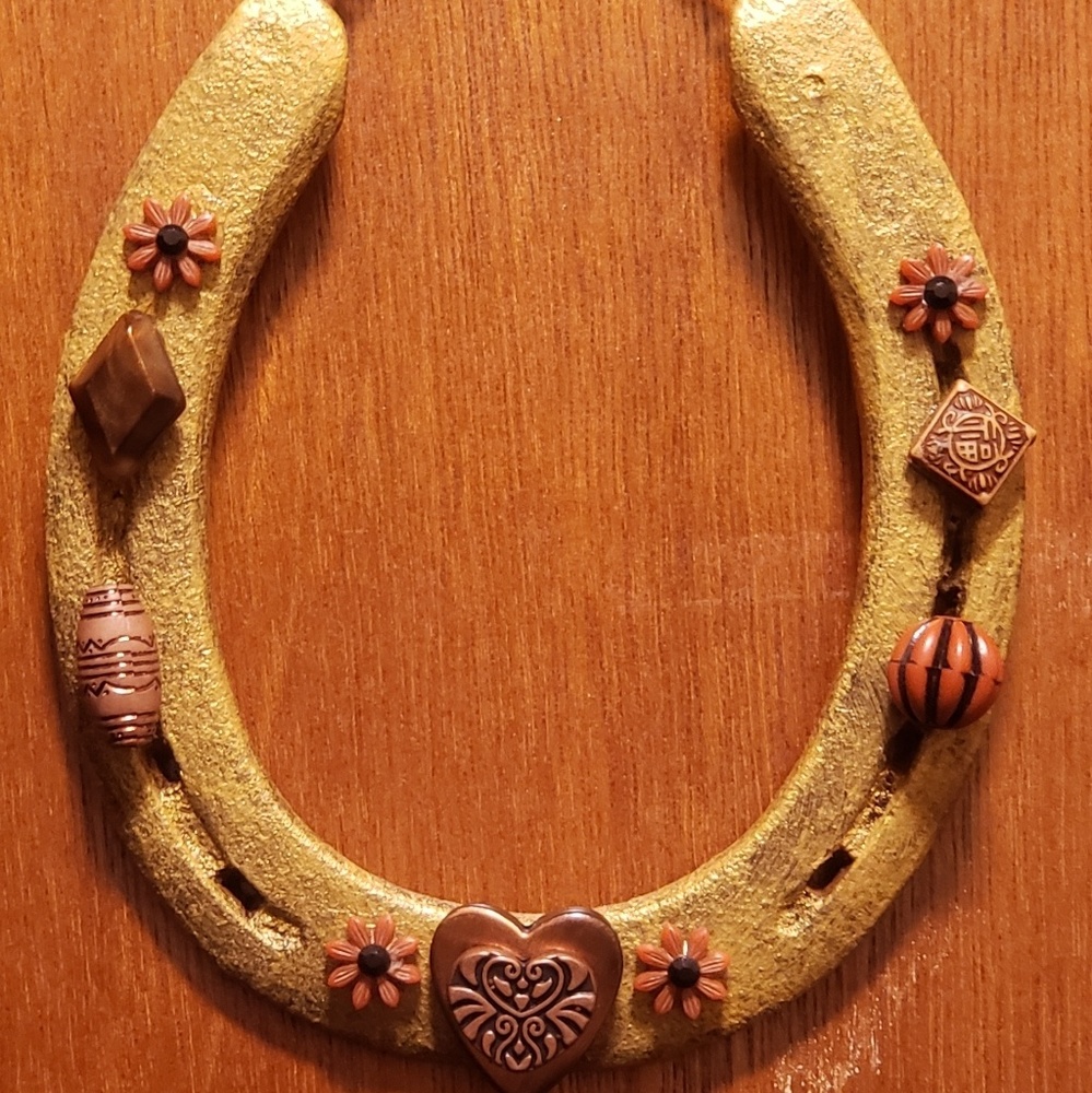 One of a kind horseshoe decor